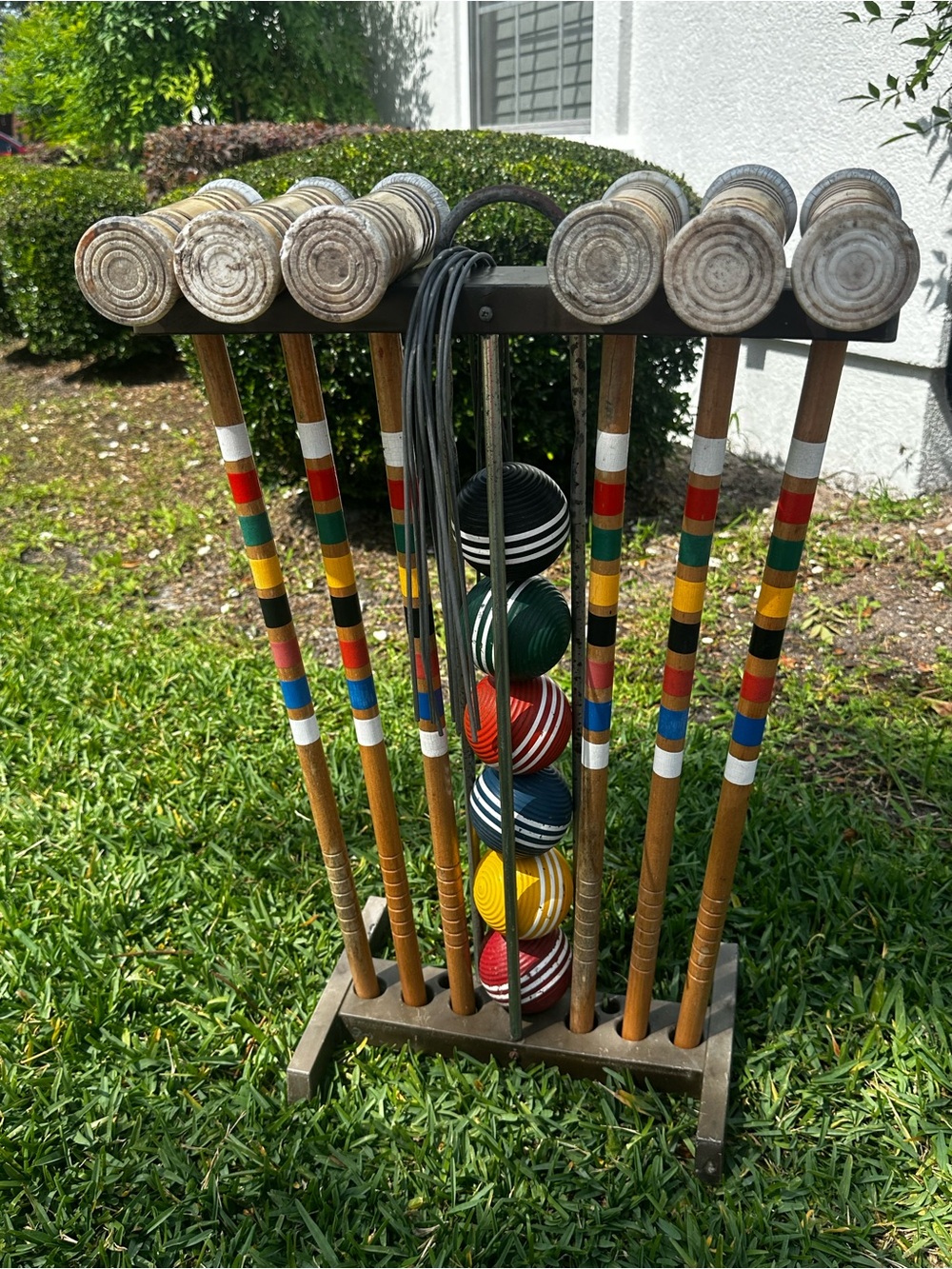 Classic Multi-Color Wooden Croquet Set - Picture 8 of 10